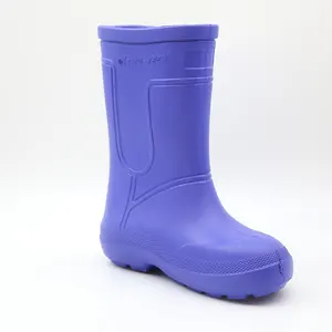 EVA çocuk erkek kız Wellies yağmur çizmeleri rahat ışık Unisex çocuk yağmur çizmeleri