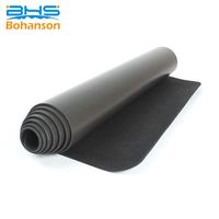 Tapis de yoga en caoutchouc naturel Pu en cuir noir bleu violet antidérapant écologique de 5mm