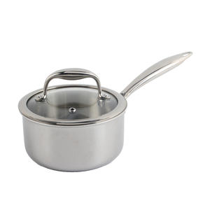 <b>Stainless</b> <b>Steel</b> <b>Saucepan</b> with Lid, Triply Thick Bottom Sauce Pan - Product Image 1