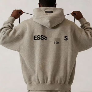 Fear of God 男士定制徽标两件套服装长袖连帽衫短裤运动套装 2025 时尚男女通用运动服 GOD - Product Image 4