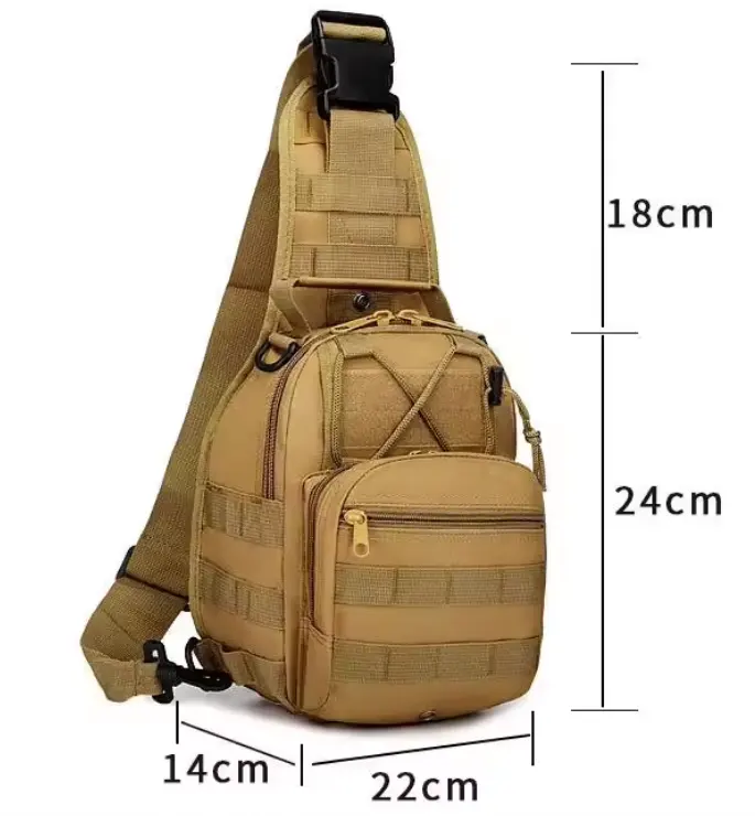 Sac à Dos Tactique Sling Chest Pack Sac à Bandoulière Extérieur Tactique Sac à Dos Voyage Camping Randonnée