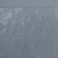Panel de Vidrio Decorativo Laminado con Resina de Textura de Onda de Agua Transparente, Vidrio Artístico con Patrón de Hielo para Decoración de Paredes y Divisiones Interiores