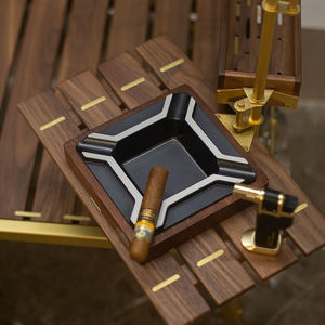 Jifeng JF-071 High-End Luxe Hout En Metalen Asbak Met Klassiek Ontwerp Groot Formaat Voor Kantoor Sigaar Gebruik Custom Logo - Product Image 2