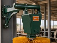 Machine de nettoyage automatique pour vaches avec brosse rotative multidirectionnelle pour l'entretien du bétail, diamètre de la brosse de 50 cm, hauteur de 60 cm