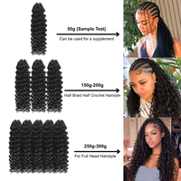 Extensions de cheveux humains bouclés pré-bouclées, type plumes, à crocheter, invisibles, bouclés birmanes, avec nœuds miracle, en cheveux vierges