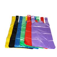 Kleurrijke PE T-shirt tassen, biologisch afbreekbaar, voor supermarkt, boodschappen, voedsel, fruitverpakkingen, tentoonstellingen, met aangepast logo