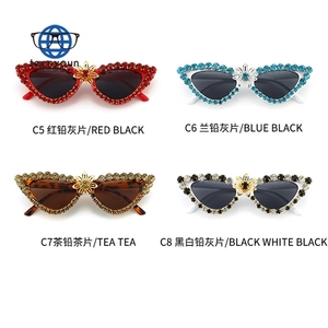 Teenyoun – <span class=keywords><strong>lunettes</strong></span> <span class=keywords><strong>de</strong></span> <span class=keywords><strong>soleil</strong></span> œil <span class=keywords><strong>de</strong></span> chat pour femmes, vente en gros, strass, bon marché, vente en gros - Product Image 5