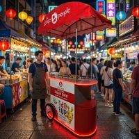 Réfrigérateur compact pour boissons, bière, populaire, en métal, avec support autoportant à 360 degrés, éclairage LED rouge, roues durables et casier