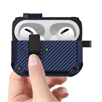 Coque en carbone pour Airpods 4, étui de protection en TPU PC, valise de luxe, étui de protection de designer pour Apple Airpods 4
