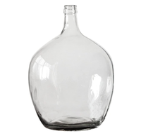 Vase artificiel en verre transparent de grande capacité pour la décoration intérieure du salon de bureau Vente en gros