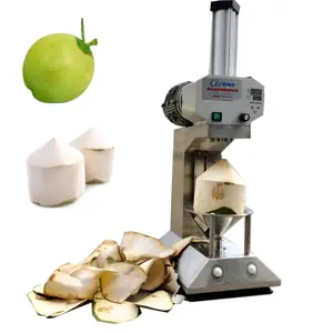 Nuevo tipo de máquina cortadora de cáscara de coco verde, máquina peladora de coco verde, molienda de cáscara, rejilla eléctrica de coco
