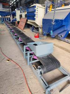 Çimento endüstrisi için besleme hunisi ile fabrika özel ağır madencilik cevheri dişli bant konveyör - Product Image 4