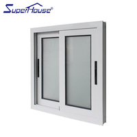 Ventanas y Puertas Modernas Resistentes a Huracanes, Vidrio Triple, Marco de Aluminio, Estilo Abatible y Corredero, Cortina Colgante para Apartamentos