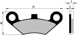 Plaquettes de freins démêbées pour vtt UTV, pièces QUAD FA453, OEM 732.25.17 pour <span class=keywords><strong>CF</strong></span> <span class=keywords><strong>MOTO</strong></span> <span class=keywords><strong>500</strong></span> terraline 2012 <span class=keywords><strong>2013</strong></span> - Product Image 2