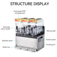 Machine à neige pilée semi-automatique en acier inoxydable KR, capacité 45L, contrôle numérique, système de refroidissement par air économe en énergie, usage domestique