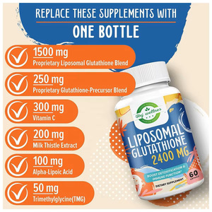 Glutathione liposomal L-Glutathione Supplément <span class=keywords><strong>Vitamine</strong></span> <span class=keywords><strong>C</strong></span> Maître Antioxydants Gélules Capsules - Product Image 4