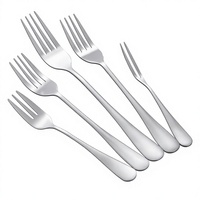 Fourchette en acier inoxydable Yolecen pour usage domestique - Fourchette à pâtes et à steak de style occidental 1010, fourchette à dessert et à fruits à long manche épaissi, fourchette à salade