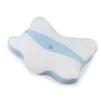 Oreiller orthopédique en mousse à mémoire de forme à récupération lente, forme papillon, soutient le cou pour soulager la pression, housse amovible, oreiller de sommeil OEM/ODM