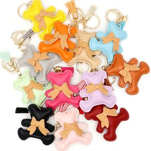 Pu Leather Multi-color <b>Cute</b> <b>Bear</b> Bag Pendant Keychain Creative and Trendy Colorful <b>Bear</b> Car Keychain Pendant - Product Image 5