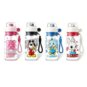Nuova Tazza Termica Portatile con Manico e Cinghia, Design Animale Cartone Animato, Antigoccia, Riutilizzabile, per Studenti e Ufficio - Product Image 2