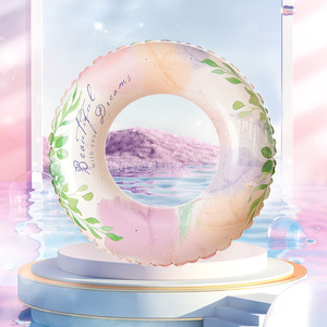 Children Swimming <b>Ring</b> Round Cartoon Pattern Environmentally Friendly Pvc Thickened Airbag For Water Sports - Product Image 1