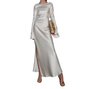Robe de soirée élégante pour femmes, robe longue à dos nu et manches longues, robe de fête - Product Image 3