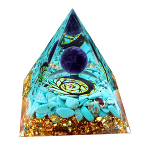 Kogiya <b>Crystal</b> <b>Chip</b> Pyramid Resin Epoxy Craft Desktop Ornament Nautilus Color Home Decoration Gift - Product Image 5