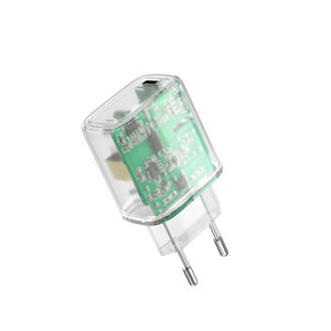 อะแดปเตอร์ชาร์จเร็วแบบยุโรปโปร่งใส20W อะแดปเตอร์แปลงไฟสำหรับมือถือ <span class=keywords><strong>iPhone</strong></span> ใบรับรอง ETL FCC ROHS - Product Image 5