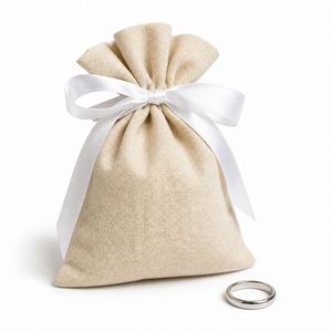 Custom Logo Cotton Drawstring Favor Pouch Wedding Bridal <b>Shower</b> Gift <b>Bag</b> Eco-Friendly - Product Image 1