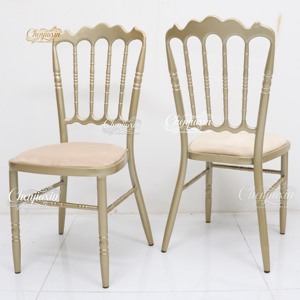 <span class=keywords><strong>Chaise</strong></span> Napoléon en métal doré champagne de luxe, personnalisée en usine, pour hôtels, mariages, événements et fêtes, vente en gros - Product Image 6