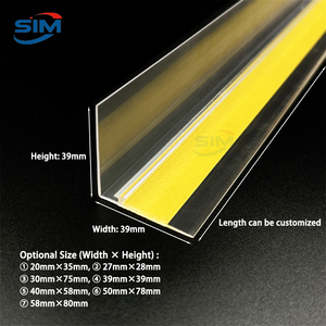 Tùy chỉnh l-hình dạng tách Kệ Pusher siêu thị và nhà bếp văn phòng Divider với nhựa đường ray cho hiển thị - Product Image 6