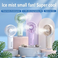 Ventilateur de poche mini USB rechargeable avec pulvérisation nano d'eau pour bureau, extérieur, usine – Vente en gros