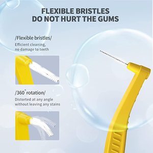 Microcepillo Dental <span class=keywords><strong>Interdental</strong></span> para Adultos con Cerdas de Plástico y Mango de Bambú - Herramienta de Limpieza Ecológica de China - Product Image 3