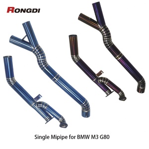 2 Opciones de Tubo Intermedio de Aleación de Titanio para BMW M3 M4 G80 G82 S58 3.0T 2019-2024, Tubo de Escape de 3.5 Pulgadas en Azul Quemado o Morado - Product Image 1