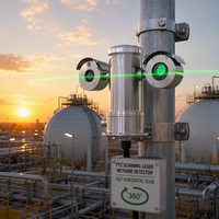 HIREP PTZ 360 °   Detector Remoto de Metano por Escaneo Láser 300m, Analizador de Fugas de Gas Natural CH4, IP68 a Prueba de Explosiones, Precio de Fábrica