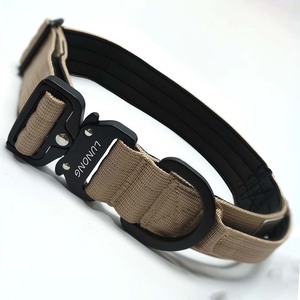 Collier pour chien professionnel réglable et rembourré avec rubans – Boucle à dégagement rapide en nylon robuste, design moderne – Équipement d'entraînement pour animaux de compagnie LUNONG - Product Image 1