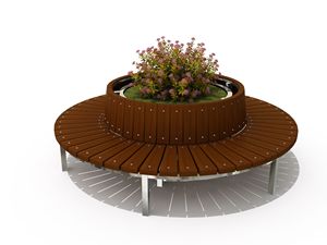 Siège professionnel en bois massif, barres de rangement, à suspendre, pour arbres d'extérieur, avec banc rond - Product Image 6