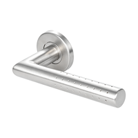 Poignée de porte robuste en acier inoxydable satiné avec points antidérapants décoratifs, poignée creuse pour toilettes