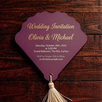 Tarjeta de Mesa de Papel Blanco Damasco Personalizada, Papel Especial, Grabado en Relieve con Borla, Decoración para Recepción de Bodas