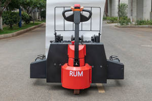 Электрическая тележка-подъемник для поддонов грузоподъемностью 1,5-3 тонны для работы на пересеченной местности, промышленная тележка для перемещения поддонов с цельнолитыми резиновыми пневматическими шинами - Product Image 2