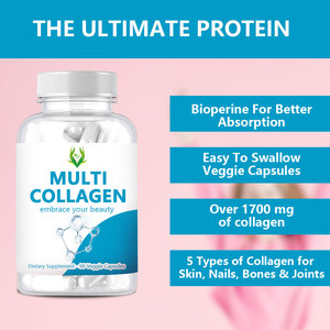 Etiqueta privada 5 tipos de cápsulas complejas de colágeno múltiple para blanquear la piel fortalece el cabello de las uñas píldoras de Colágeno Hidrolizado - Product Image 4