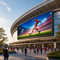 Écran LED extérieur P5 960x960mm 7680Hz Mur vidéo sans soudure Solutions publicitaires commerciales pour projets de façades extérieures de stades