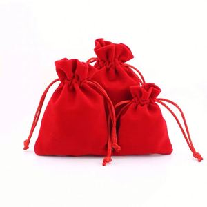 Extra Large Custom Printing Red Velvet <b>Drawstring</b> Pouch Gift <b>Bag</b> Packaging <b>Drawstring</b> Any Size Velvet <b>Makeup</b> <b>Drawstring</b> <b>Bag</b> - Product Image 6