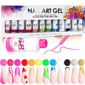 Vernis Gel Macaron 3D 12 Couleurs Effet Diamant Brisé pour Nail Art et Décoration de Ligne Cuticulaire - Product Image 2