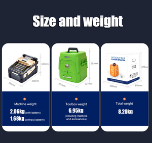 Máquina de Empalme de Fibra Óptica AI-8C con Alineación Automática del Núcleo y Baja Pérdida para Equipos de Red FTTH - Product Image 5