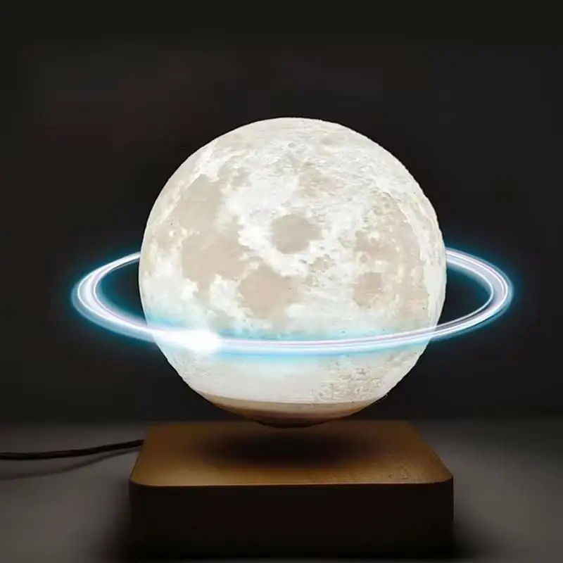 Lâmpada de lua flutuante, lâmpada de lua levitando atmosfera, impressão 3D, luz noturna magnética, lâmpadas exclusivas, globo flutuante