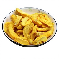 Grensoverschrijdende nieuwe trendy snack: gevriesdroogde perzikchips, kant-en-klaar, bulk fruit snacks, hele doos, groothandel gedroogde gele perziken