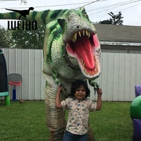 Costume de dinosaure animatronique sur mesure pour adultes avec construction en métal et silicone pour une utilisation en extérieur et en intérieur