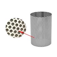 Filtre à liquide en acier inoxydable 304, cartouche, tube, cylindre, maille perforée, filtre droit, raccord en Y, double couche