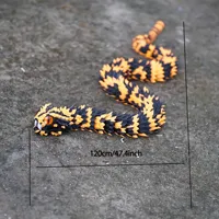 Nouveaux styles de figurines articulées de python imprimées en 3D SDL47, modèle animal, décoration créative, objet de collection pour bureau